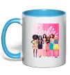 Чашка с цветной ручкой Barbie dolls mattel Голубой фото