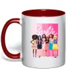Чашка с цветной ручкой Barbie dolls mattel Красный фото