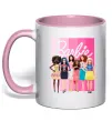 Чашка с цветной ручкой Barbie dolls mattel Нежно розовый фото