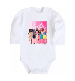 Дитячий бодік Barbie dolls mattel Білий фото