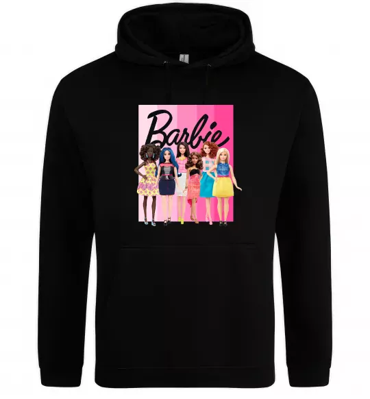 Женская толстовка (худи) Barbie dolls mattel Черный фото
