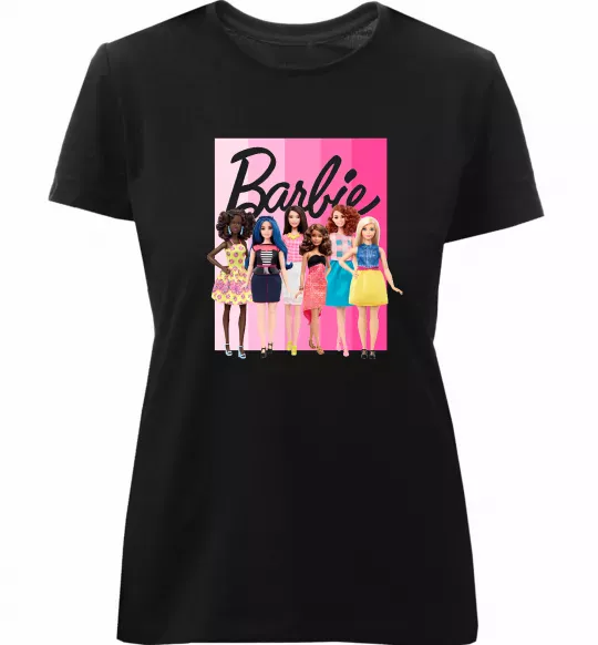Женская премиум футболка Barbie dolls mattel Черный фото