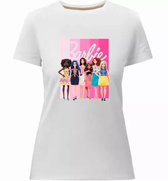 Женская премиум футболка Barbie dolls mattel Белый фото