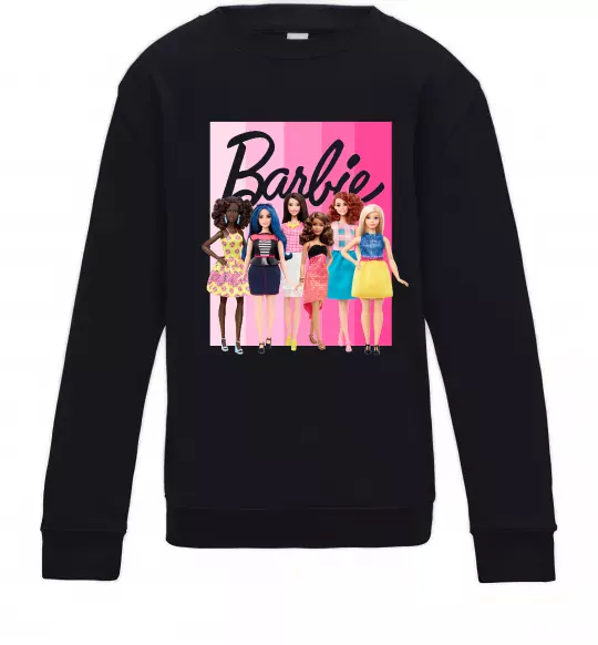Детский Свитшот Barbie dolls mattel Черный фото