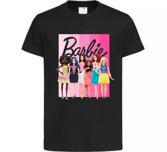 Детская футболка Barbie dolls mattel Черный фото