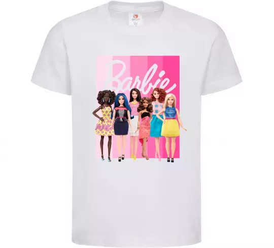Детская футболка Barbie dolls mattel Белый фото