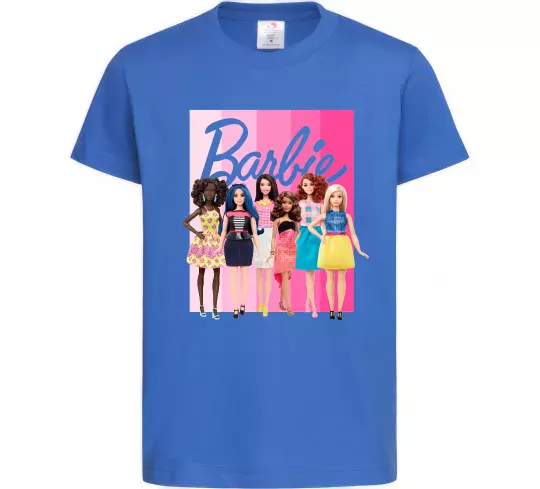 Детская футболка Barbie dolls mattel Ярко-синий фото