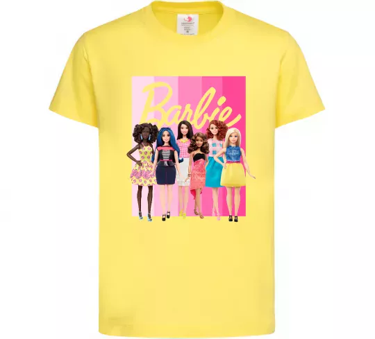 Детская футболка Barbie dolls mattel Лимонный фото