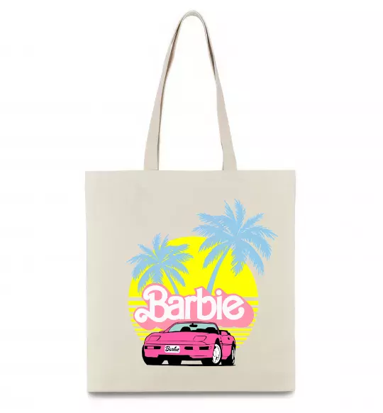 Эко-сумка Barbie car Бежевый фото