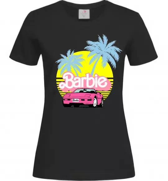 Женская футболка Barbie car Черный фото