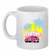 Чашка керамічна Barbie car Білий фото
