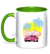 Чашка с цветной ручкой Barbie car Лаймовый фото