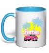 Чашка с цветной ручкой Barbie car Голубой фото