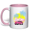 Чашка с цветной ручкой Barbie car Нежно розовый фото
