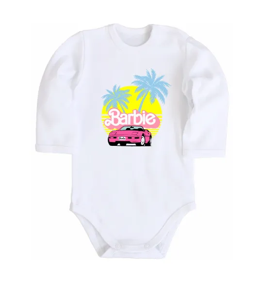 Детский боди Barbie car Белый фото