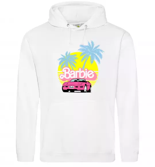 Женская толстовка (худи) Barbie car Белый фото