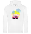 Женская толстовка (худи) Barbie car Белый фото