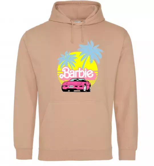Женская толстовка (худи) Barbie car Песочный фото