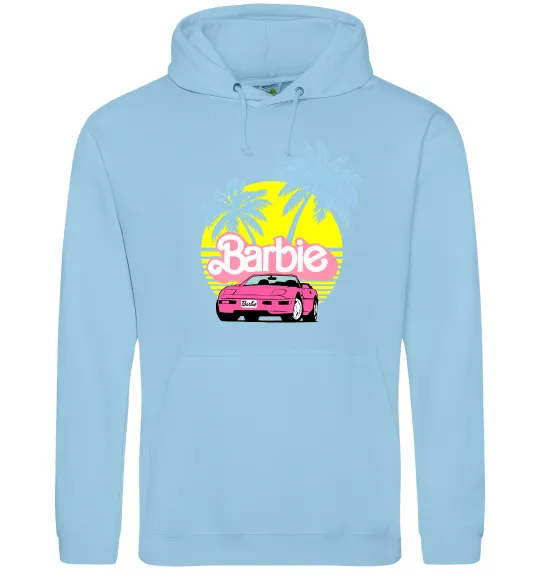 Женская толстовка (худи) Barbie car Голубой фото