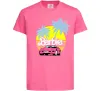 Детская футболка Barbie car Ярко-розовый фото