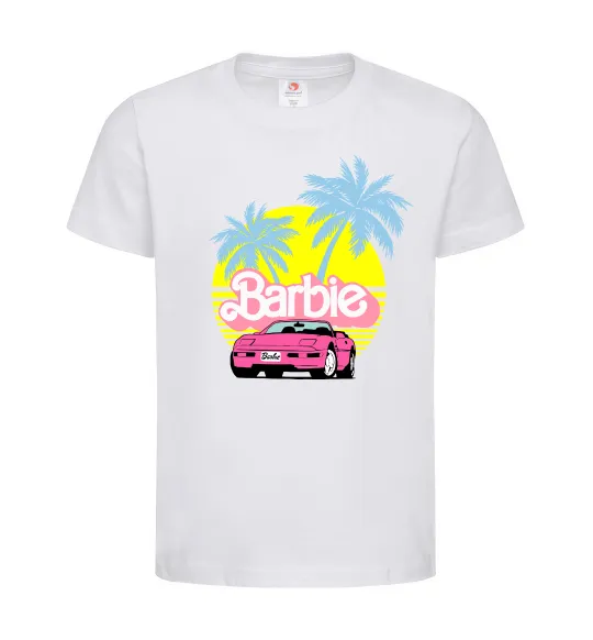 Детская футболка Barbie car Белый фото