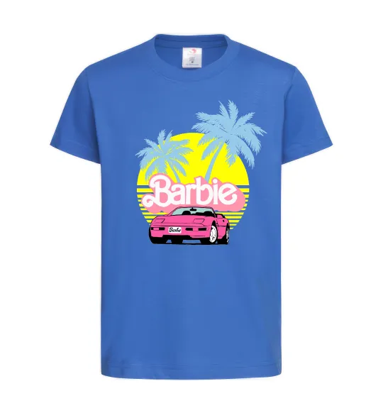 Детская футболка Barbie car Ярко-синий фото