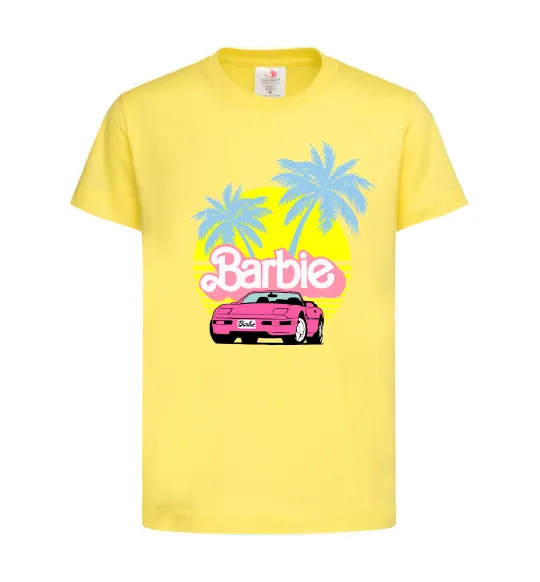 Детская футболка Barbie car Лимонный фото