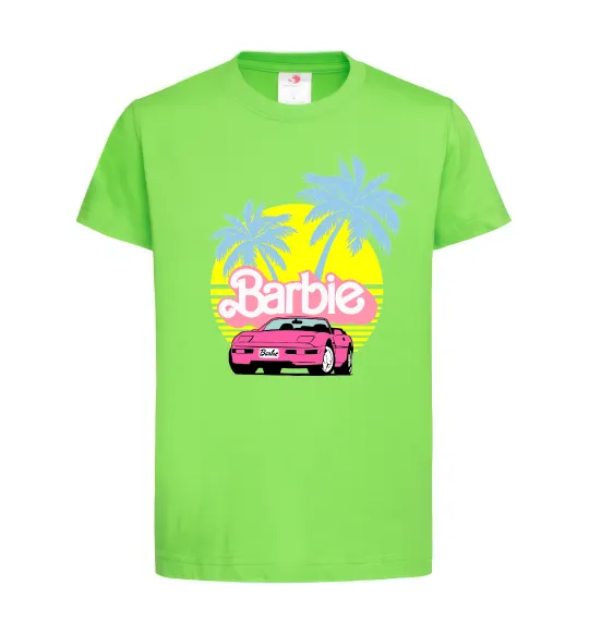 Детская футболка Barbie car Лаймовый фото