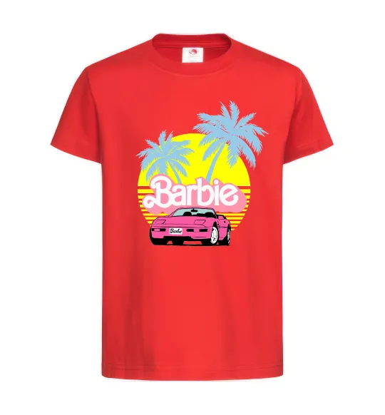 Детская футболка Barbie car Красный фото