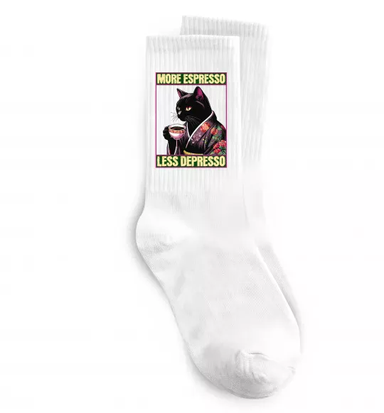 Носки More espresso less depresso Белый фото