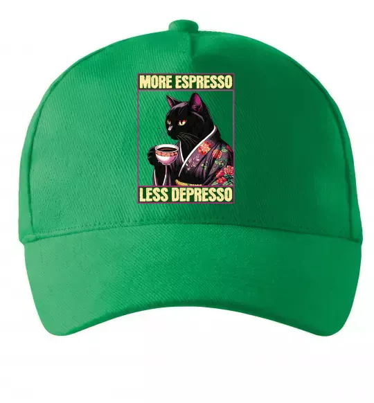 Кепка More espresso less depresso Зелений фото