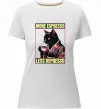 Жіноча преміум футболка More espresso less depresso Білий фото