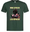 Чоловіча футболка More espresso less depresso Темно-зелений фото