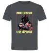 Чоловіча футболка More espresso less depresso Графіт фото