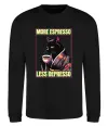 Світшот More espresso less depresso Чорний фото