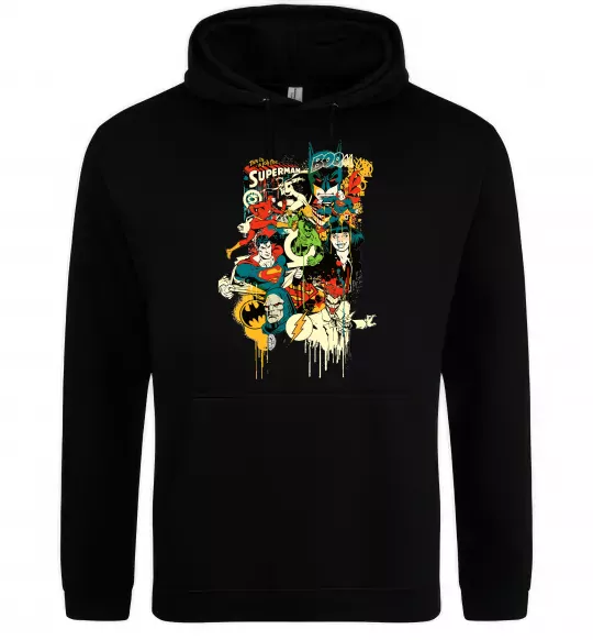 Чоловіча толстовка (худі) This is a job for superman Чорний фото