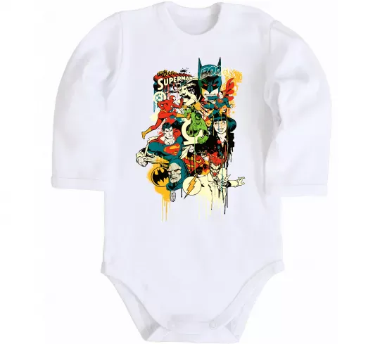 Дитячий бодік This is a job for superman Білий фото