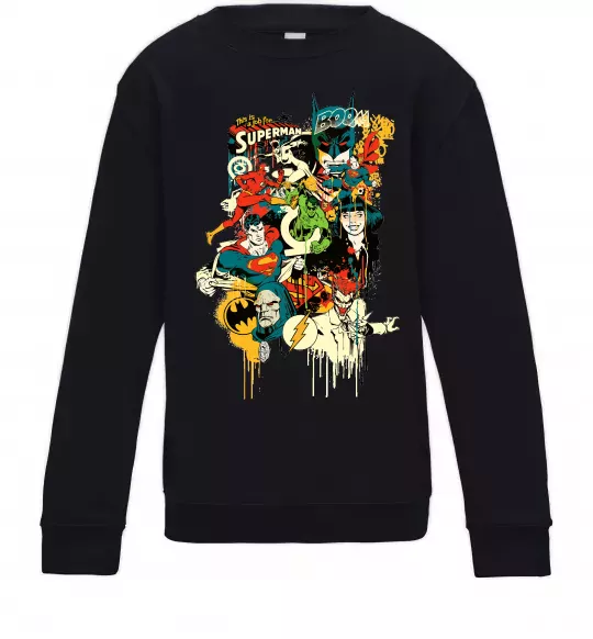 Дитячий світшот This is a job for superman Чорний фото