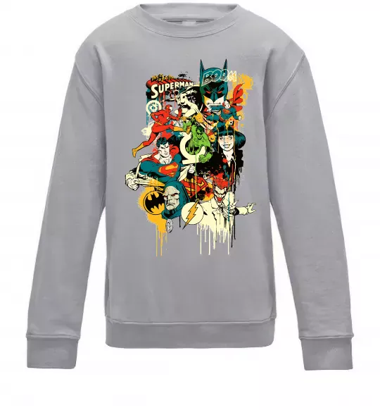 Дитячий світшот This is a job for superman Сірий меланж фото