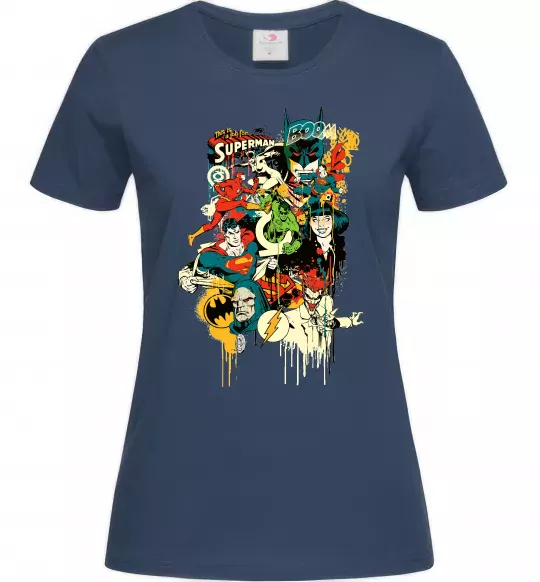 Женская футболка This is a job for superman Темно-синий фото