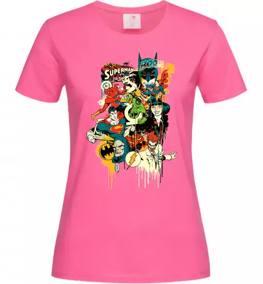 Женская футболка This is a job for superman Ярко-розовый фото