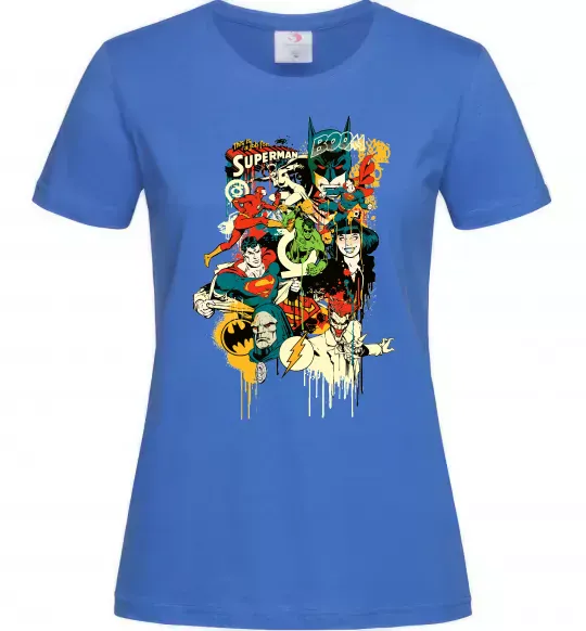 Женская футболка This is a job for superman Ярко-синий фото