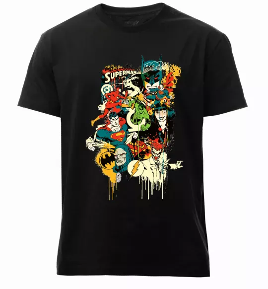 Мужская премиум футболка This is a job for superman Черный фото