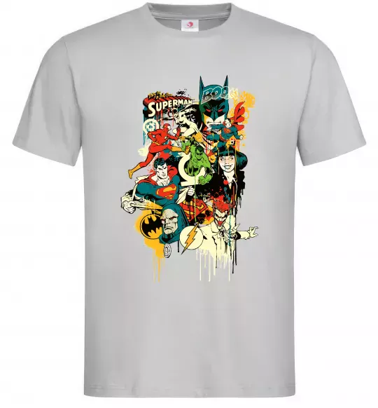 Мужская футболка This is a job for superman Серый фото