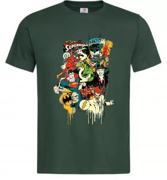 Мужская футболка This is a job for superman Темно-зеленый фото