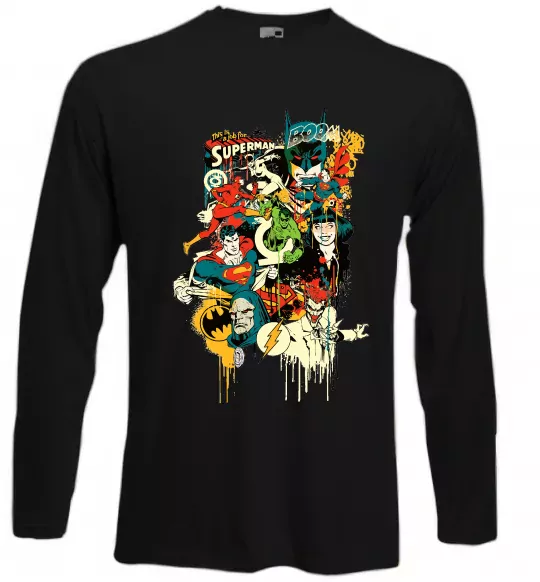 Лонгслів This is a job for superman Чорний фото