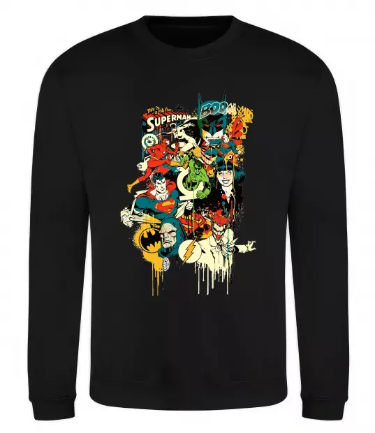 Світшот This is a job for superman Чорний фото