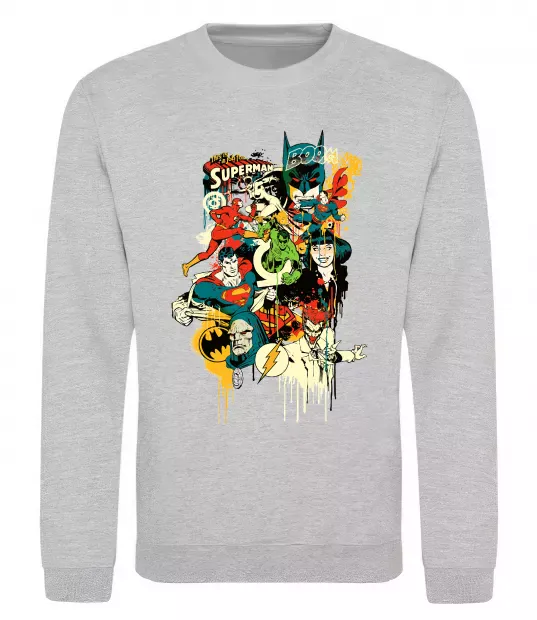 Світшот This is a job for superman Сірий меланж фото