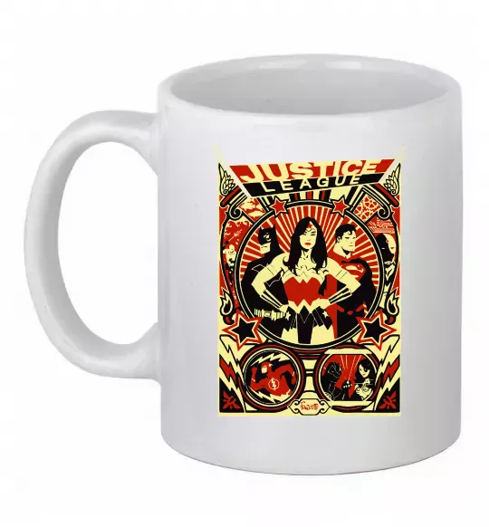 Чашка керамическая Justice league Белый фото