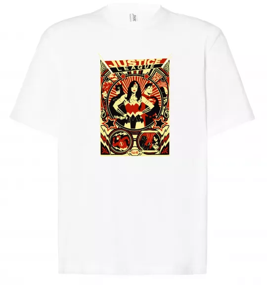 Футболка Оверсайз Justice league Білий фото